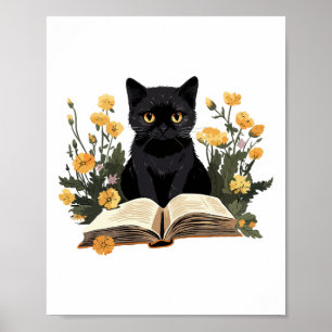 Cat Shirten voor vrouwen Boek Lover Shirt Schattig Poster