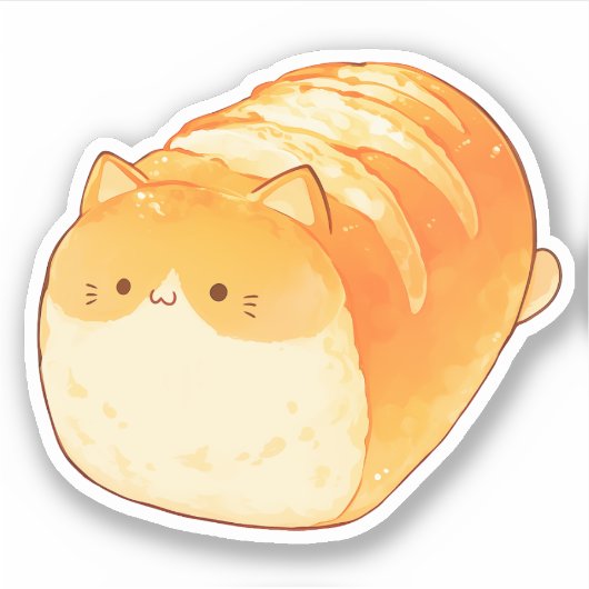 Cat Shokupan Japanese Milk Bread Sticker (Voorkant)