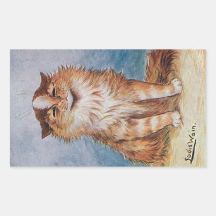  Cat Show Cat Illustratie door Louis Wain Rechthoekige Sticker