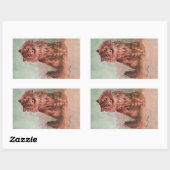  Cat Show Tabby Illustratie door Louis Wain Rechthoekige Sticker (Vel)