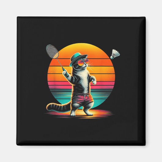 Cat Shuttle Badminton Voor Mannen Vrouwen Magneet (Voorkant)