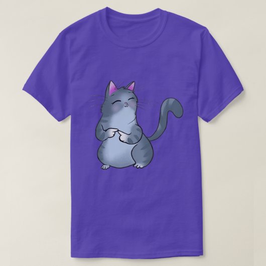 Cat Shy Fingers T-shirt (Design voorkant)