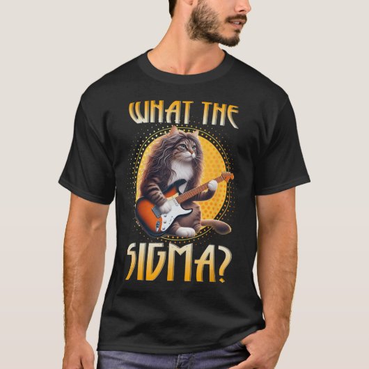 Cat Sigma Shirt Funny Sigma Brainrot Meme Rizz Sig (Voorkant)