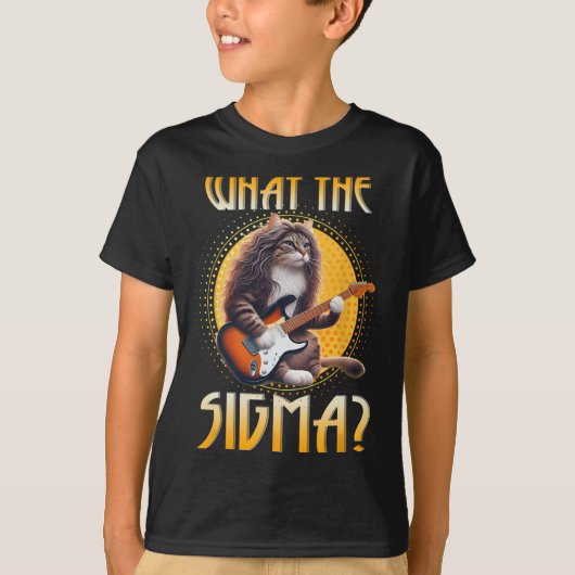 Cat Sigma Shirt Funny Sigma Brainrot Meme Rizz Sig (Voorkant)