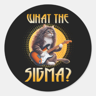 Cat Sigma Shirt Funny Sigma Brainrot Meme Rizz Sig Ronde Sticker