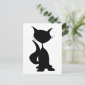 Cat Silhouette Briefkaart (Staand voorkant)