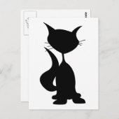 Cat Silhouette Briefkaart (Voorkant / Achterkant)