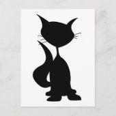 Cat Silhouette Briefkaart (Voorkant)