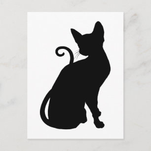 Cat Silhouette Briefkaart