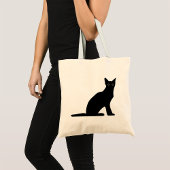 Cat Silhouette Canvas tas