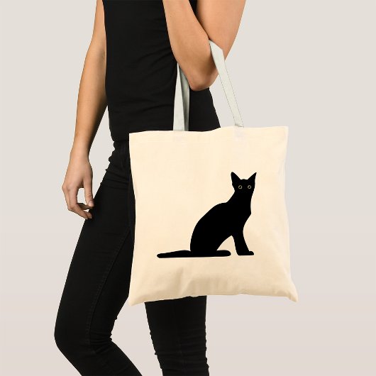 Cat Silhouette Canvas tas