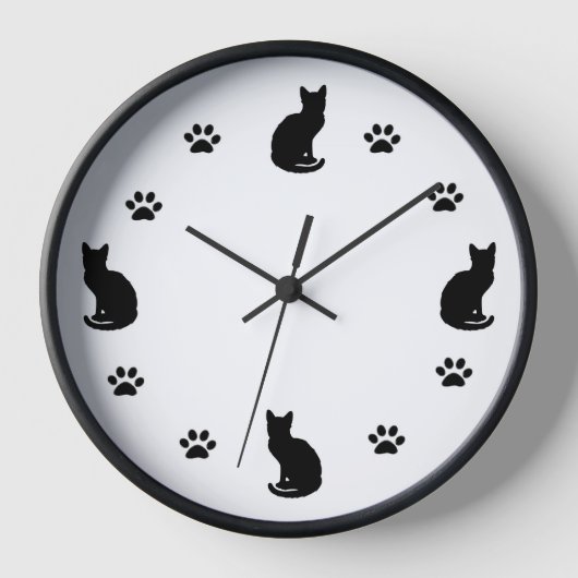 Cat Silhouette Clock (Voorkant)