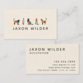 Cat Silhouette Cloud Waterverf Abstract Minimale Visitekaartje (Voorkant / Achterkant)