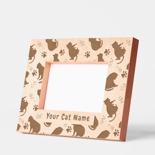 Cat Silhouette Gegraveerde Lijstjes (Links)