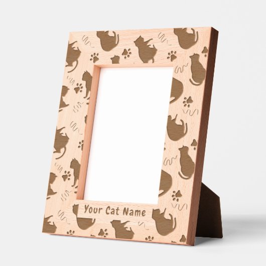 Cat Silhouette Gegraveerde Lijstjes (Links)
