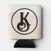 Cat Silhouette Heart Split Monogram Blikjeskoeler (Achterkant)