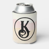 Cat Silhouette Heart Split Monogram Blikjeskoeler (Blikje Achterkant)