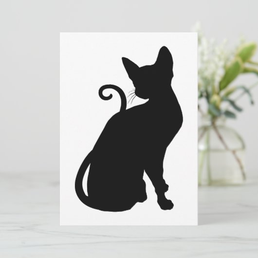 Cat Silhouette Kaart (Staand voorkant)