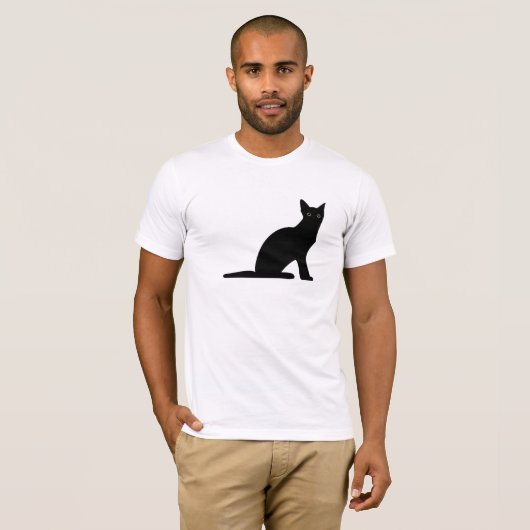 Cat Silhouette Mannen T-Shirt (Voorkant volledig)