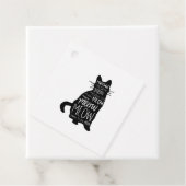 Cat Silhouette Meow Bedankjes Labels (In situ)