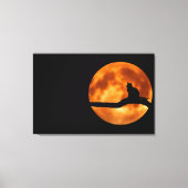 Cat Silhouette Moonlight Canvas Afdrukken (Voorkant)