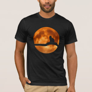 Cat Silhouette Moonlight. T-Shirt aanpassen