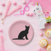 Cat Silhouette Paper Borden Papieren Bordje (Feest)
