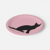 Cat Silhouette Paper Borden Papieren Bordje (Gekanteld)