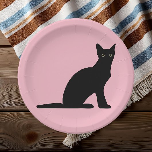 Cat Silhouette Paper Borden Papieren Bordje