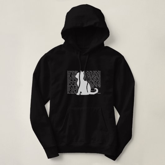 Cat Silhouette - perfect design for cat lovers Hoodie (Design voorkant)