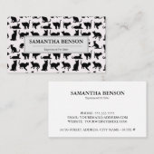 Cat Silhouette Pet Sitter Visitekaartje (Voorkant / Achterkant)