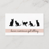 Cat Silhouette Petsitter Visitekaartje (Voorkant)