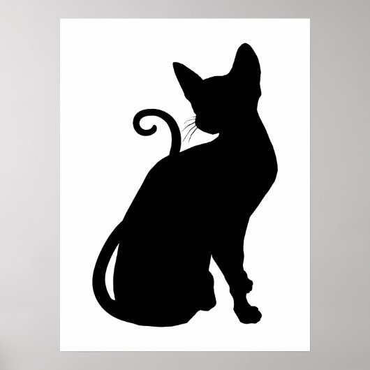 Cat Silhouette Poster (Voorkant)