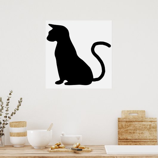 Cat Silhouette Poster (Keuken)