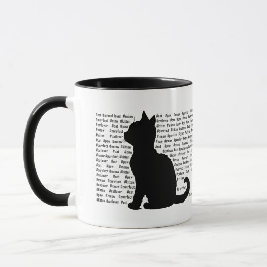 Cat Silhouette - purrfect design for cat lovers Mok (Links)