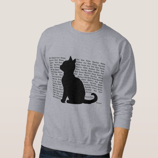 Cat Silhouette - purrfect design for cat lovers Trui (Voorkant)