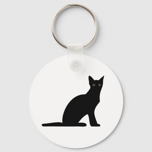 Cat Silhouette Sleutelhanger (Voorkant)