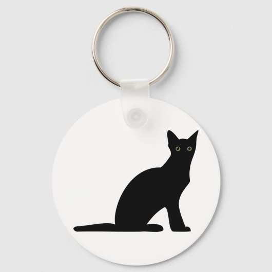Cat Silhouette Sleutelhanger (Achterkant)