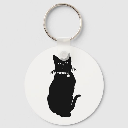 Cat Silhouette Sleutelhanger (Voorkant)