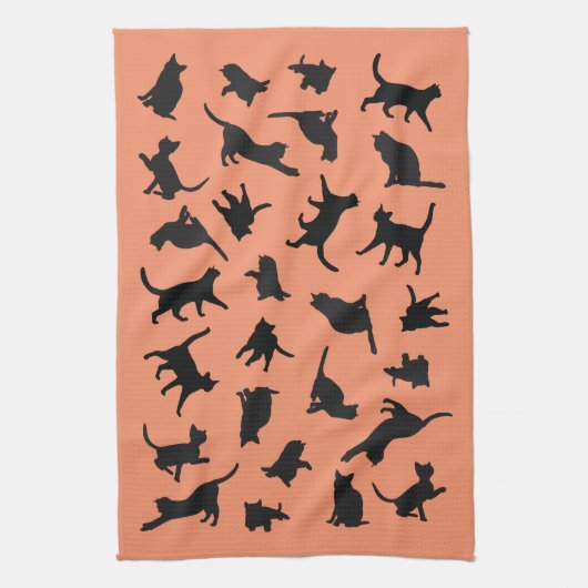 Cat Silhouette Theedoek (Verticaal)