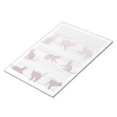 Cat Silhouettes (8/5 x 11 Roos) Notitieblok (Schuin)