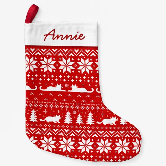 Cat Silhouettes kerstkeuken Kleine Kerstsok (Voorkant)