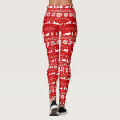 Cat Silhouettes-kerstpatroon | Kat Vakantie Leggings (Achterkant)