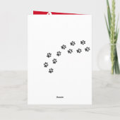 Cat SINGING Humor Song Rode Kerst Kaart (Achterkant)