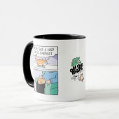 Cat sits on Loveseat (lap)  Mok (Voorkant links)