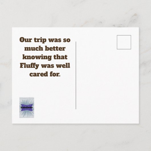 Cat Sitter Appreciation Mosaic Kitten Dank u Briefkaart (Achterkant)