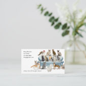 Cat Sitter Watercolor Business Card Visitekaartje (Staand voorkant)