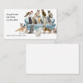 Cat Sitter Waterverf Visitekaartje (Voorkant / Achterkant)
