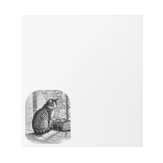 Cat Sitting by Window with Book Notitieblok (Voorkant)