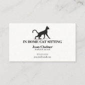 Cat Sitting Cat Services Visitekaartje (Voorkant)
